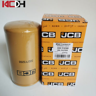 ตัวกรองน้ำมันรถขุด Jcb 332Y3268 OEM ขนาดมาตรฐาน 9.398 ซม. ความกว้างรวม